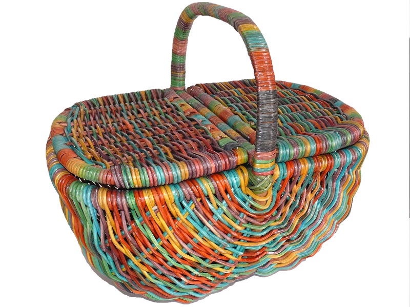 Piknikový košík ratanový 58x38 cm