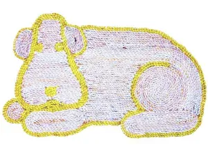 Rohož přírodní Pes 75x50 cm