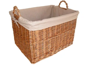 Koš na dřevo proutěný hnědý 57x42 cm